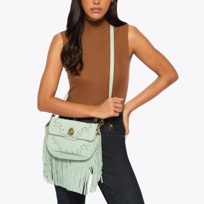 Kurt Geiger London Oxford Fringe Shoulder Bag - Green - view 2
