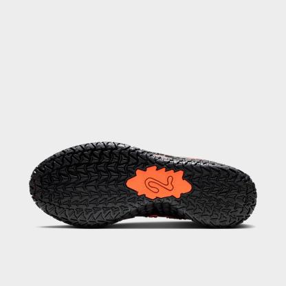 Men's Nithtke Ja 3 Basketball Shoes - Safety Orange/Black/University Red - Bottom view