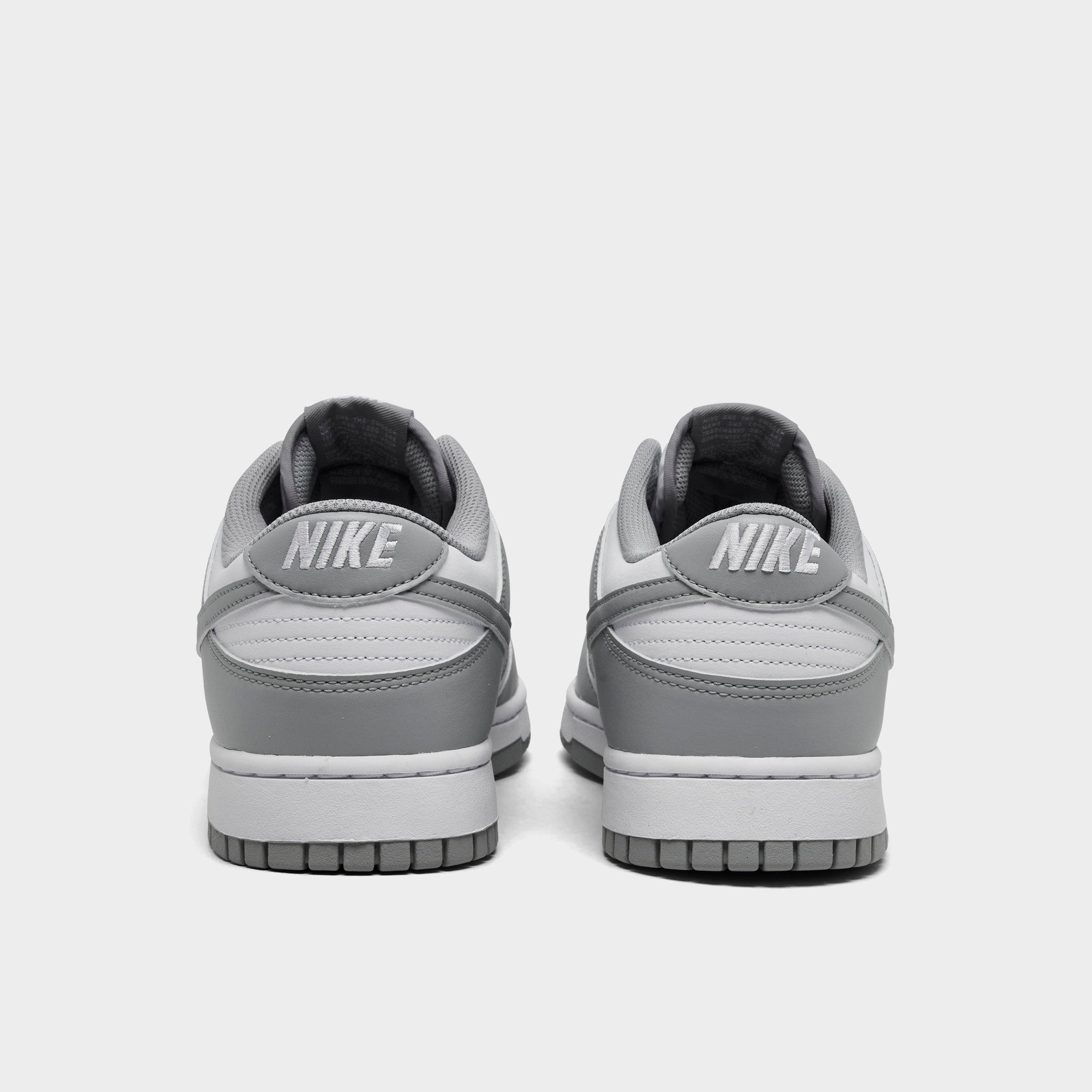 Men's Nithtke Dunk Low Retro Casual Shoes - Part 1 - White/White/Light Smoke Grey - Back view