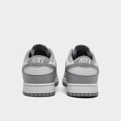 Men's Nithtke Dunk Low Retro Casual Shoes - Part 1 - White/White/Light Smoke Grey - Back view
