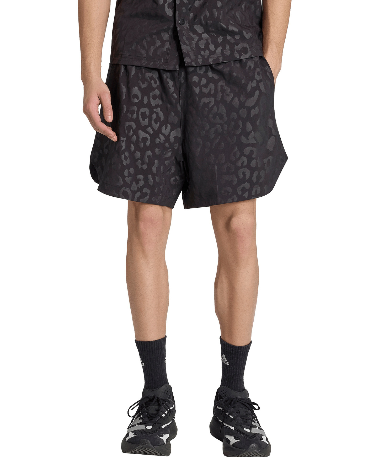 adidas Men's City Tech Leopard Regular-Fit Shorts - Black