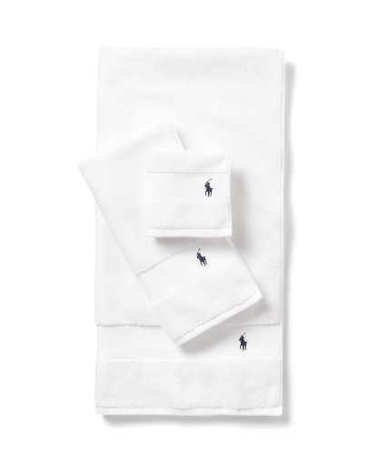 Polo Ralph Lauren Polo Player Cotton Bath Towel, 58" x 30" - White