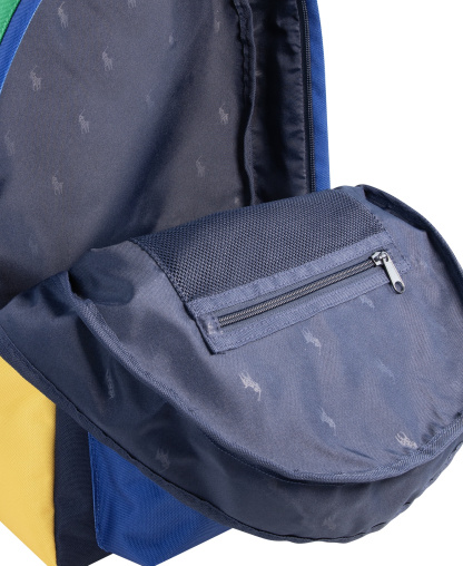 Polo Ralph Lauren Boys' and Girls' Embroidered Pony Color Backpack - Navy/Blue/Multi