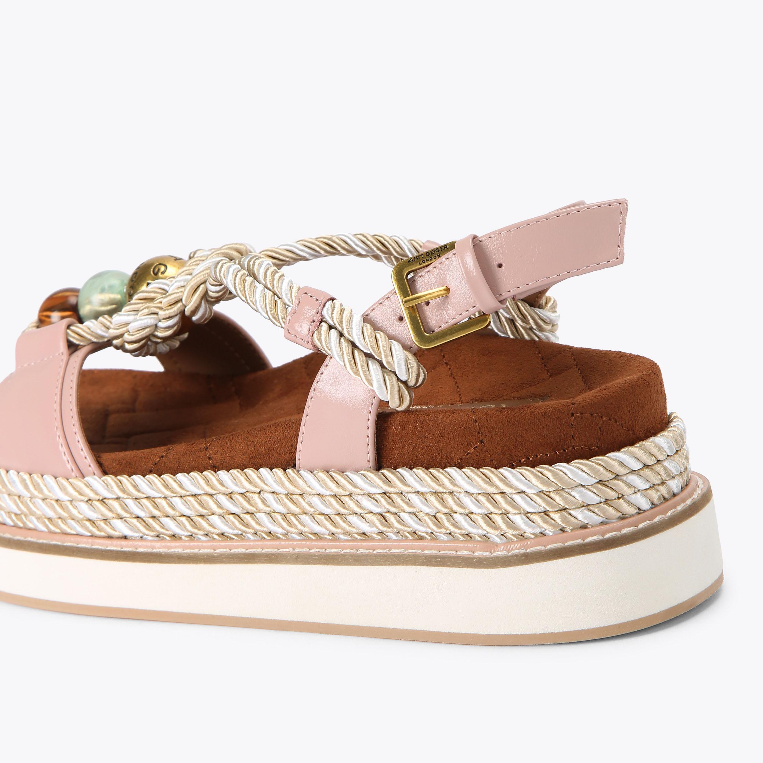Kurt Geiger London Orson Rope Sandal - Pink - view 4
