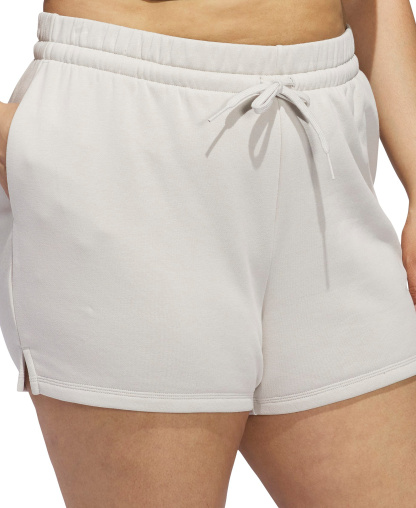 adidas Plus Size Essentials Small Logo Shorts - Wonder Alumina