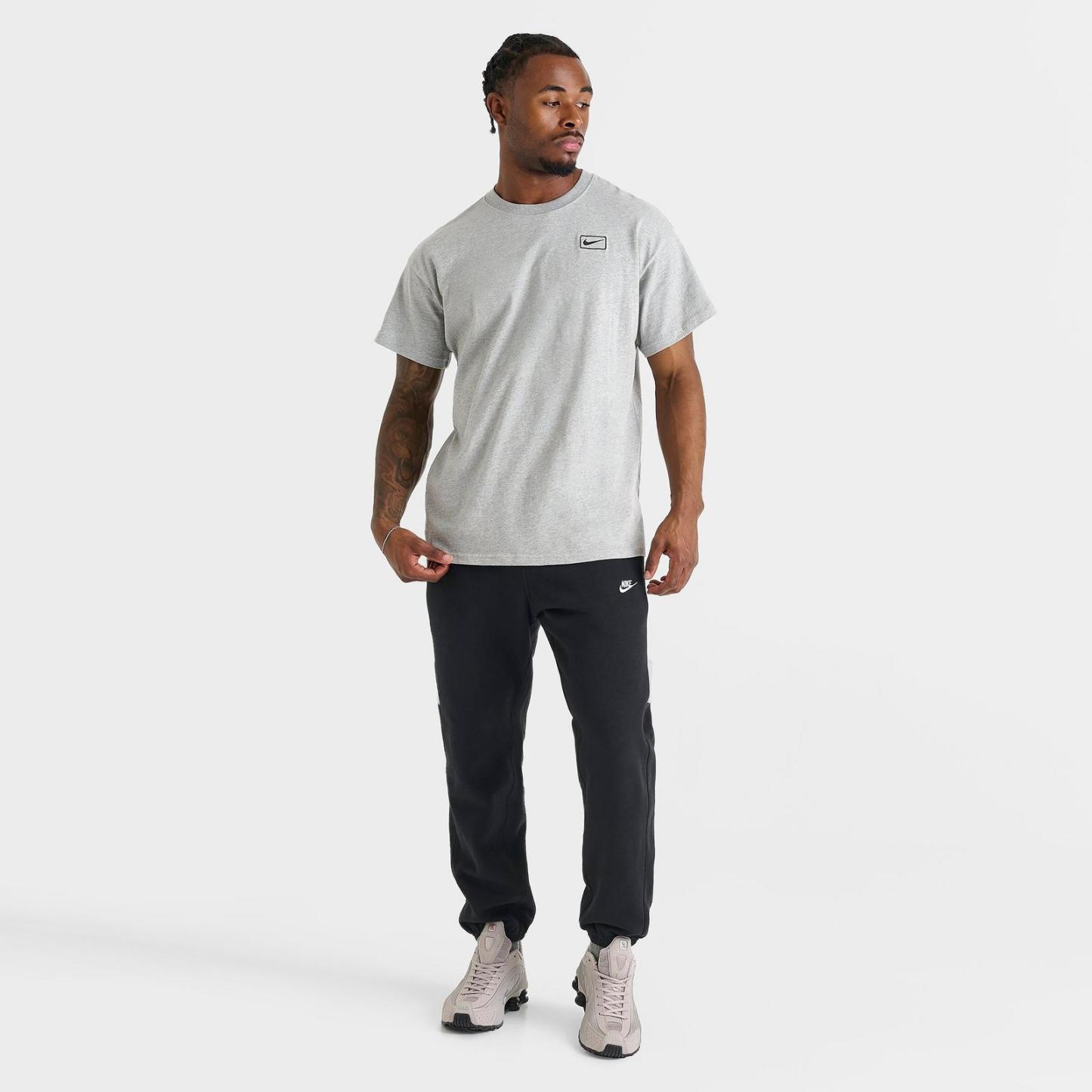 Men's Nike Sportswear Swoosh Box T-Shirt - Dark Grey Heather
