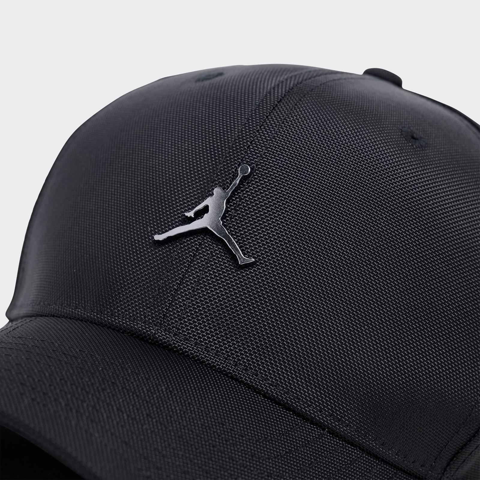 Jordan Rise Structured Metal Jumpman Strapback Hat - Black/Gunmetal - view 6