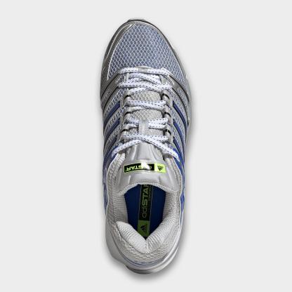 Men's adidas Adistar Control 5 Casual Shoes - Part 1 - Silver Metallic/Hi-Res Blue/Lucid Lemon - Top view