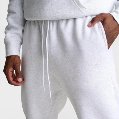 Men's Nike Club Fleece Premium Jogger Pants - Birch Heather/White
