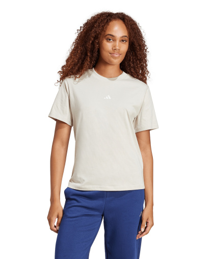 adidas Women's Short-Sleeve Cotton Crewneck Logo T-Shirt - Wonder Alumina
