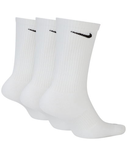 Nike Unisex Everyday Plus Cushioned Training Crew Socks 3 Pairs - White