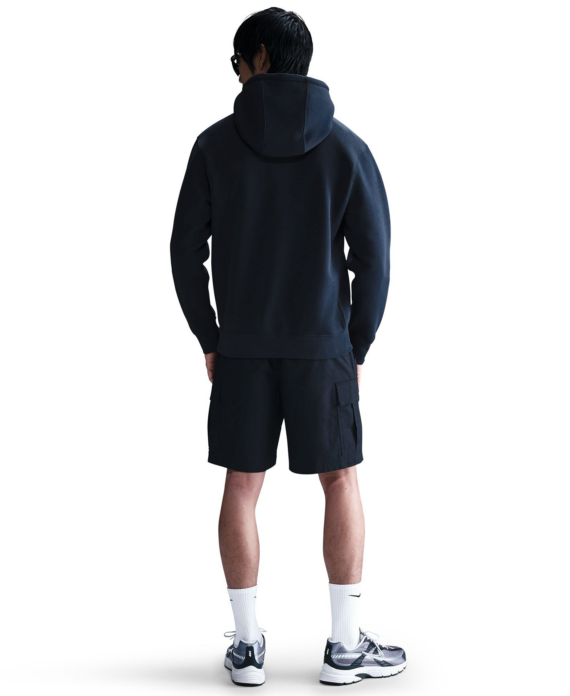 Nike Men's Full-Zip Fleece Regular-Fit Hoodie - Obsidian/White