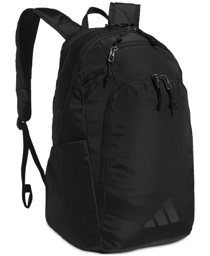 adidas Men's Multiple Zippered Pockets Backpack Messenger - Black