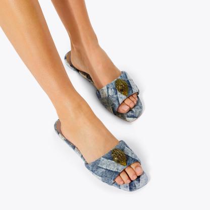 Kurt Geiger London Kensington Flat Sandal - Blue - view 2