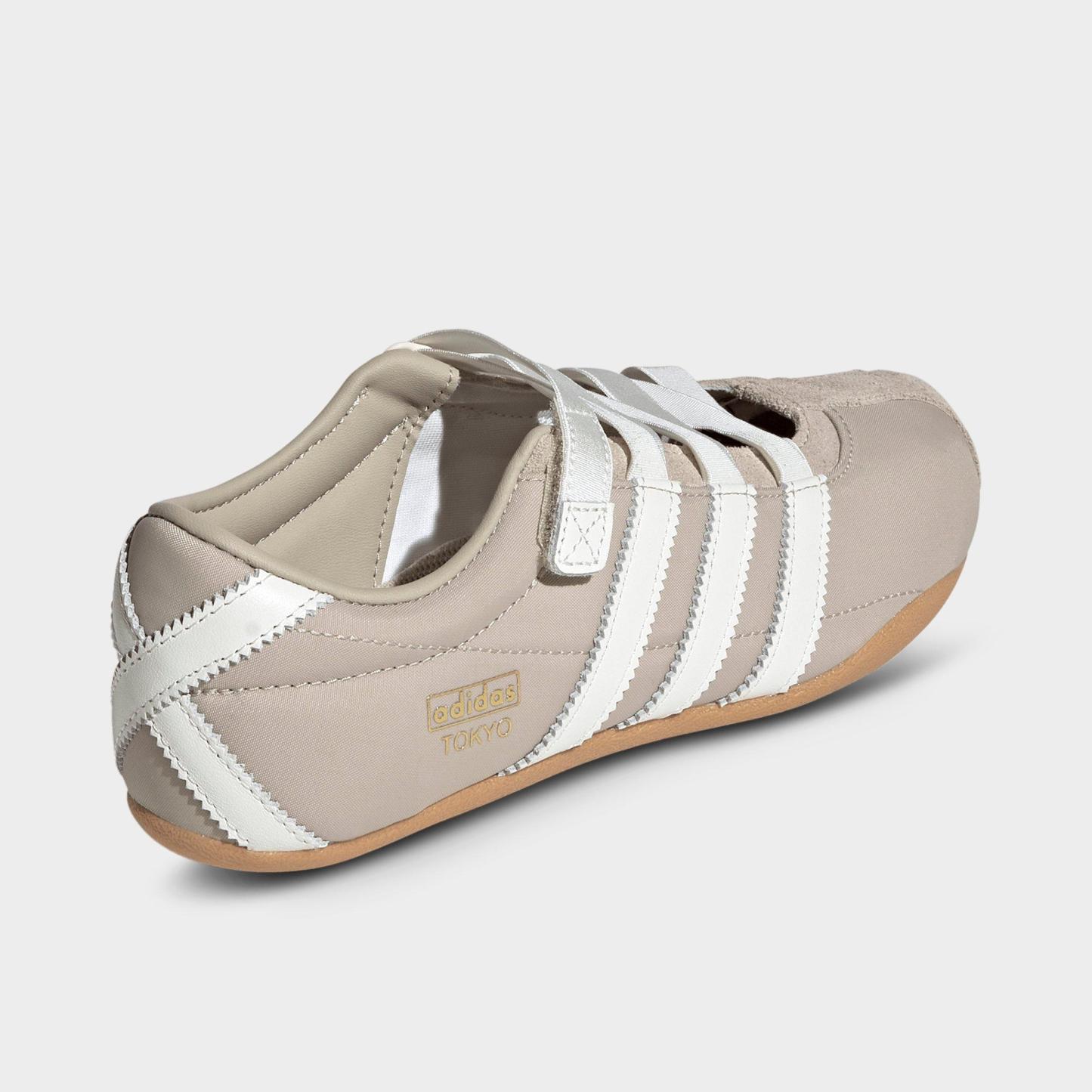 Women's adidas Originals Tokyo MJ Casual Shoes - Part 2 - Khaki Three/Off White/Gum - Back view