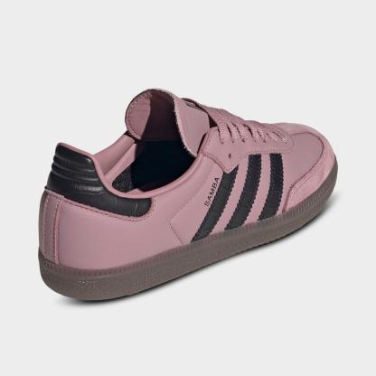 Women's adidas Originals Samba OG Casual Shoes - Part 2 - Magic Mauve/Core Black/Gum - Back view