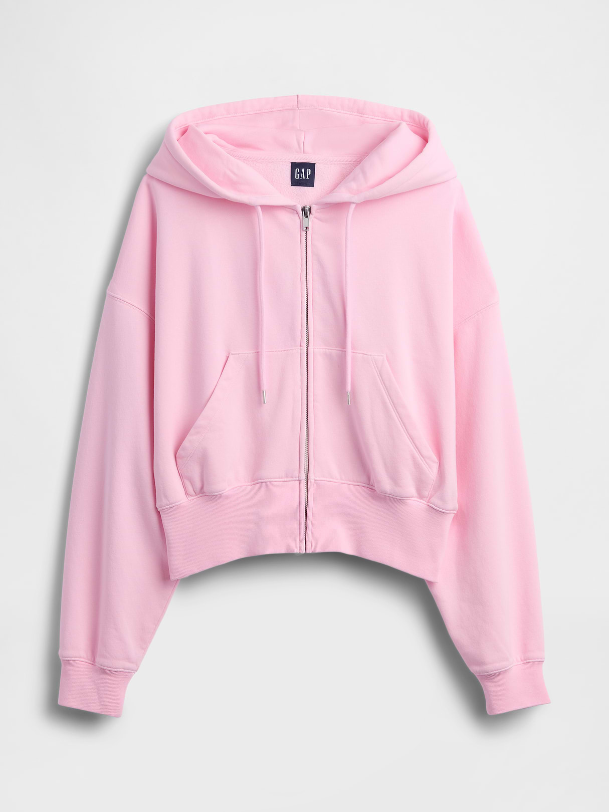 VintageSoft Wedge Zip Hoodie - Primrose pink