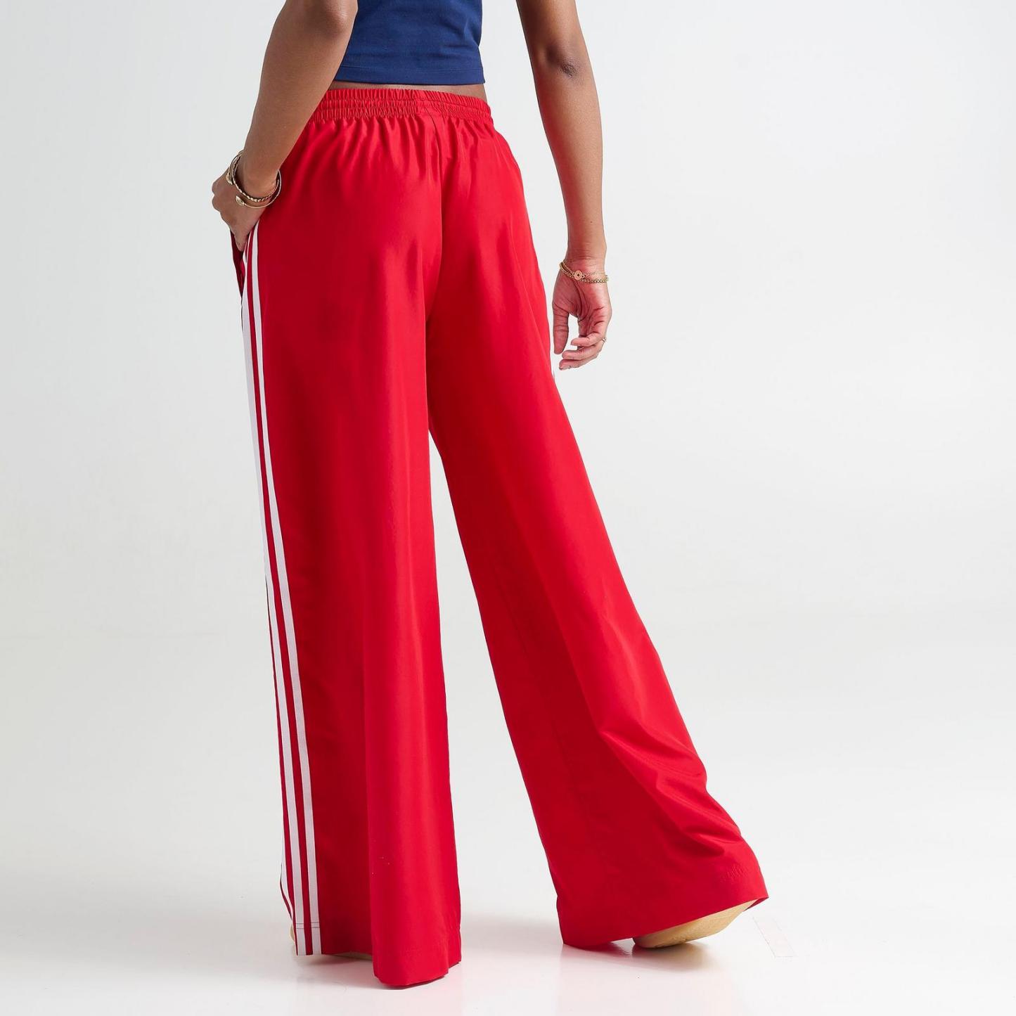Women's adidas Originals Firebird Adilenium Woven Track Pants - Better Scarlet/White - view 4