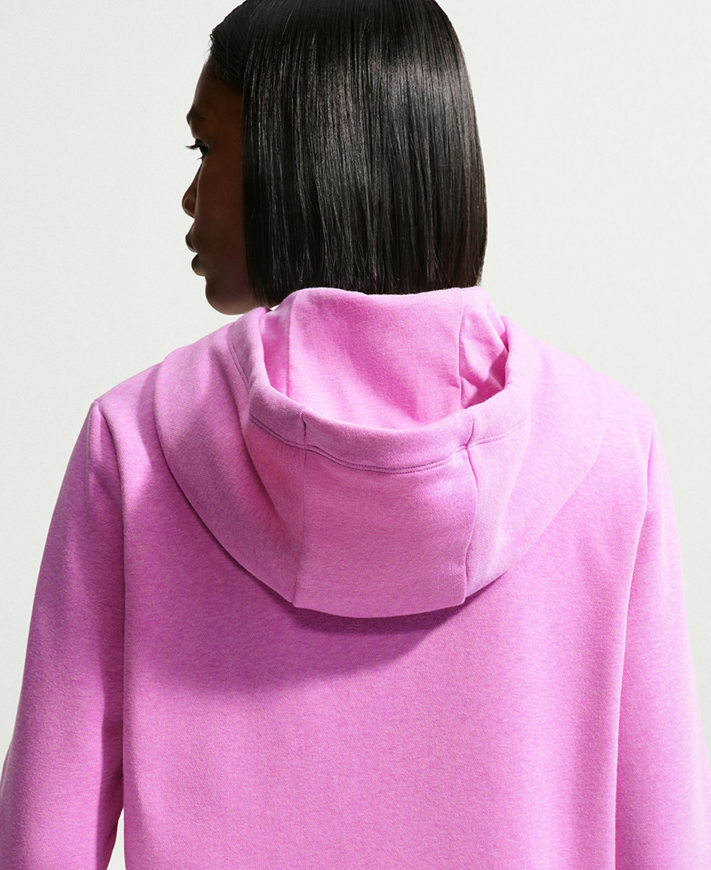 Nike Women's Sportswear Club Fleece Full-Zip Hoodie - Lt Magenta/htr/white
