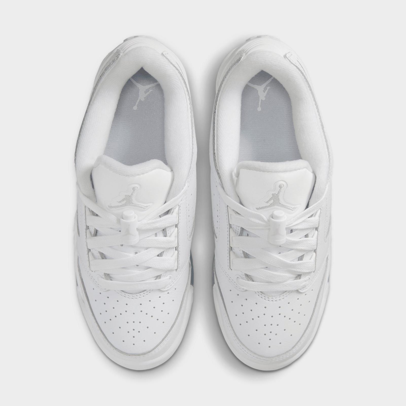 Big Kids' Jordan Sixty Plus Low Casual Shoes - White/Black/Pure Platinum - Left shoe facing left. Outside of the shoe. - view 5