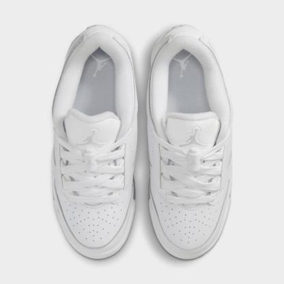 Big Kids' Jordan Sixty Plus Low Casual Shoes - White/Black/Pure Platinum - Left shoe facing left. Outside of the shoe. - view 5