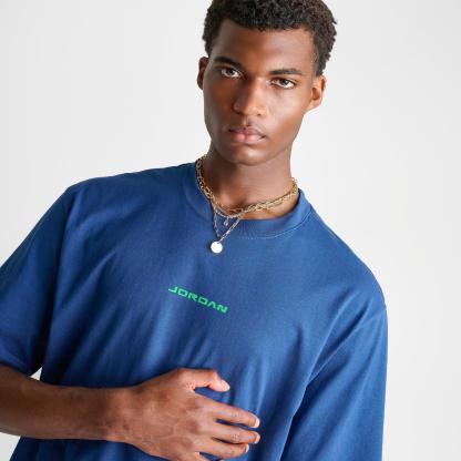 Men's Jordan 1985 AJ13 Flint T-Shirt - French Blue - view 6