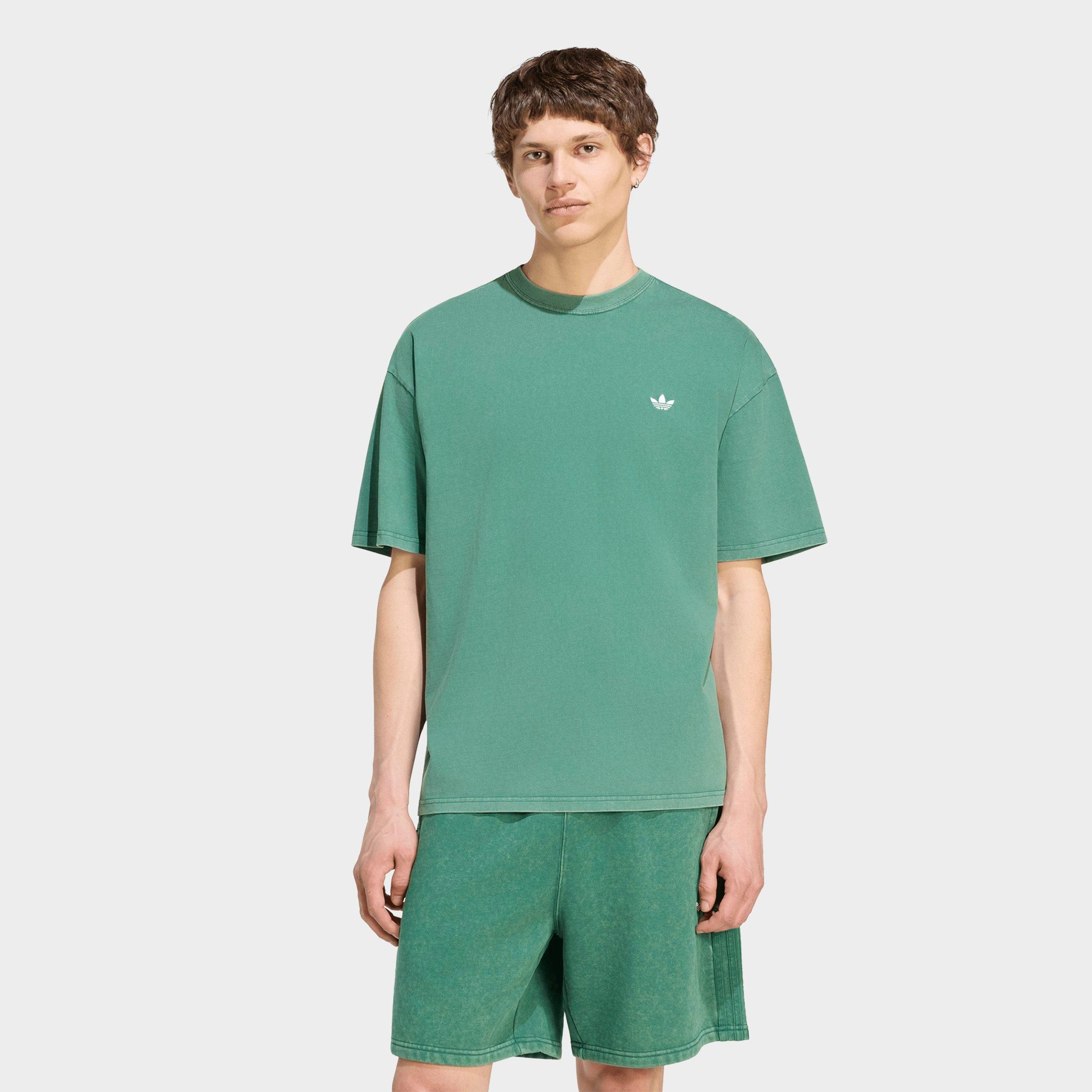 Men's adidas Originals Trefoil Essentials Washed Loose T-Shirt - Collegiate Green