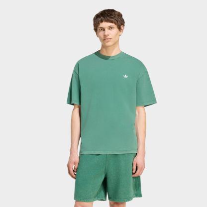 Men's adidas Originals Trefoil Essentials Washed Loose T-Shirt - Collegiate Green