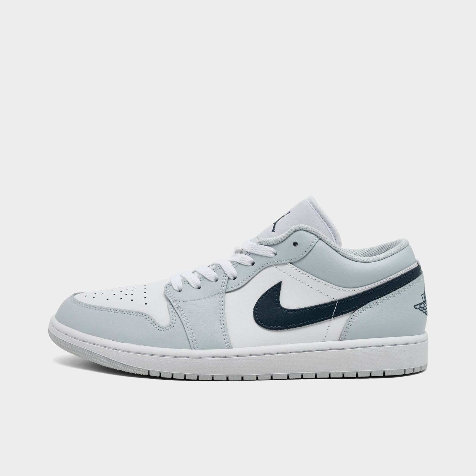 Men's Air Jordan Retro 1 Low Casual Shoes - Aura/White/Squadron Blue - view 1