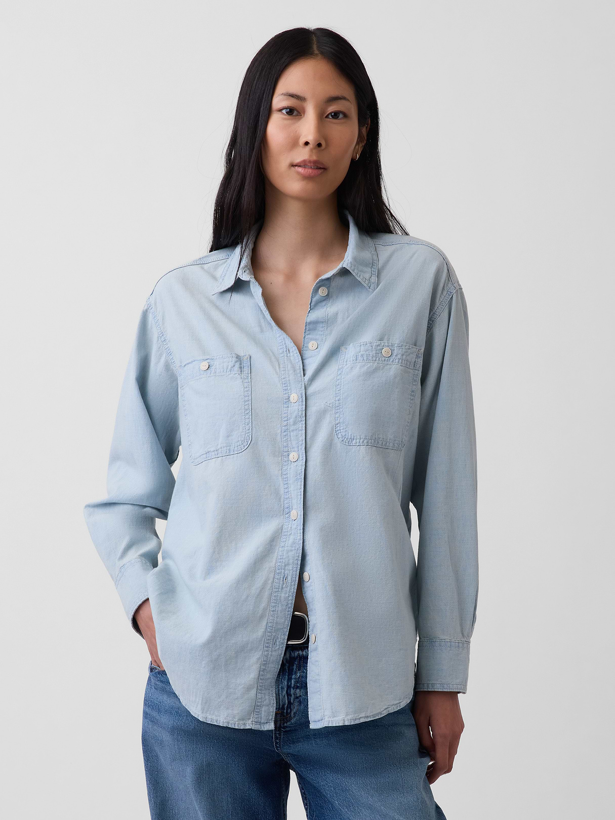 Denim Big Shirt - Light indigo