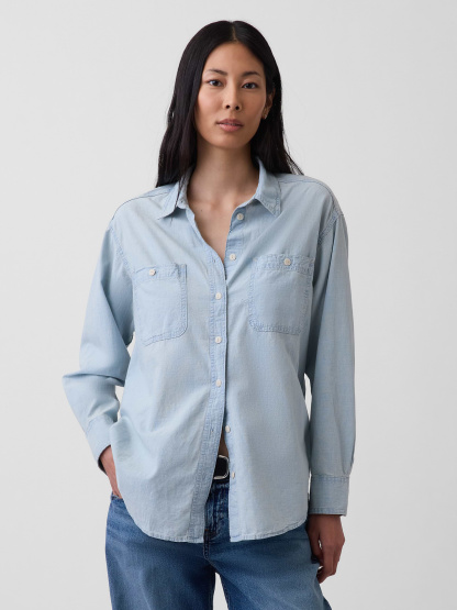 Denim Big Shirt - Light indigo