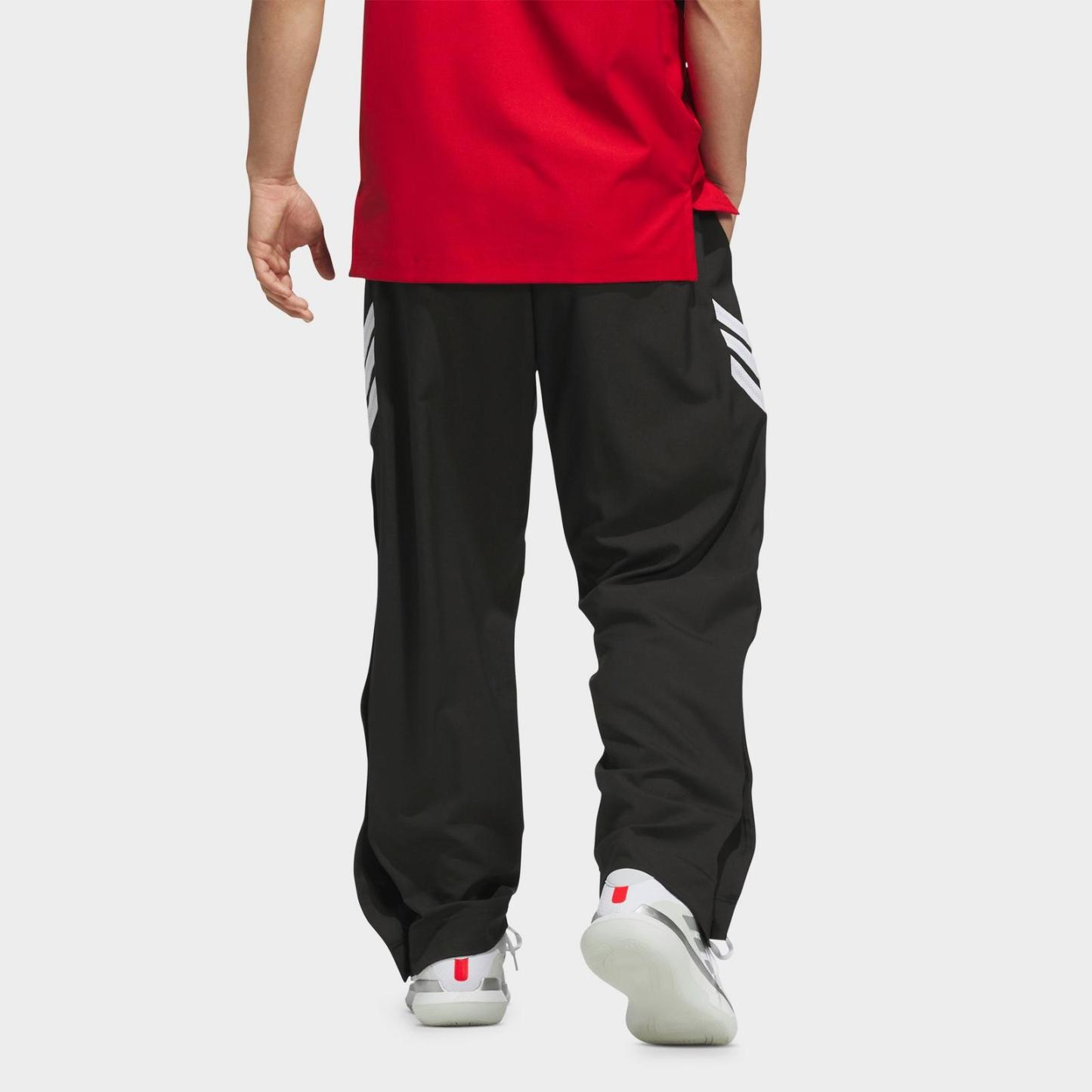 Men's adidas Crazy Lite Woven Basketball Pants - Black/White - view 3