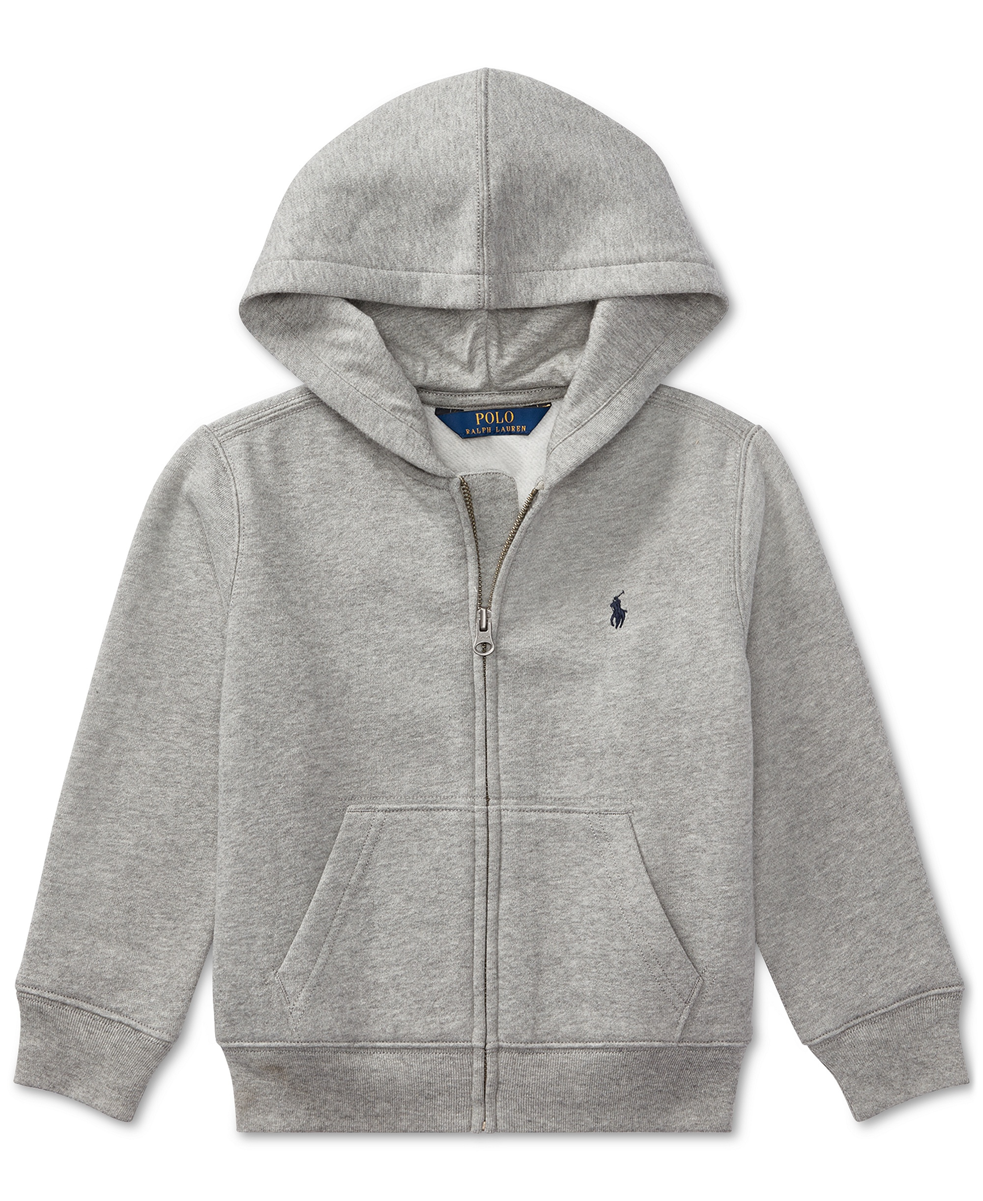 Polo Ralph Lauren Boys' 2T-7 Cotton Fleece Hoodie - Dark Sport Heather