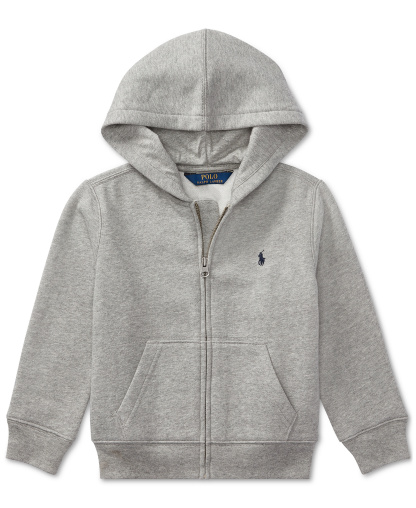 Polo Ralph Lauren Boys' 2T-7 Cotton Fleece Hoodie - Dark Sport Heather