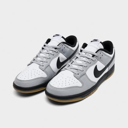 Men's Nithtke Dunk Low Retro Casual Shoes - Part 1 - White/Black/Wolf Grey/Gum Light Brown - Both shoes facing left
