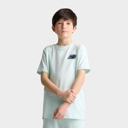 Boys' Big Kids' New Balance Chenille Logo T-Shirt - Glint Blue - view 1