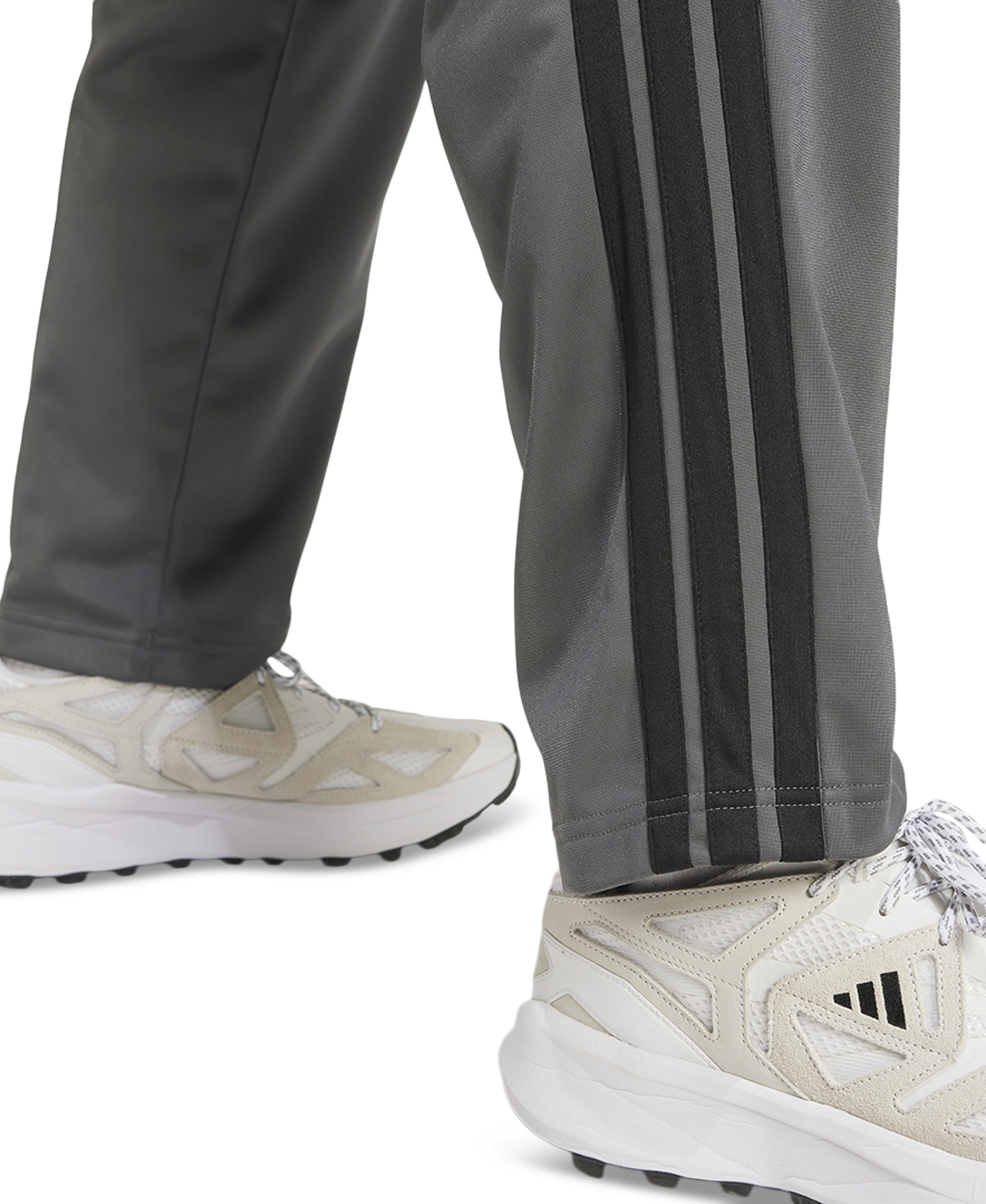 adidas Men's 3-Stripes Regular Open Hem Track Pants - Gray six