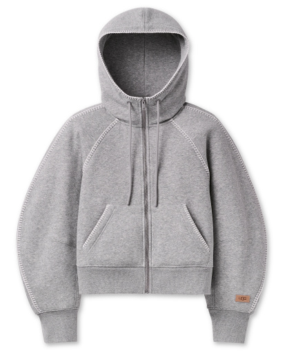 UGG Women's Classic Long-Sleeve Full-Zip Hoodie - Grey Heather