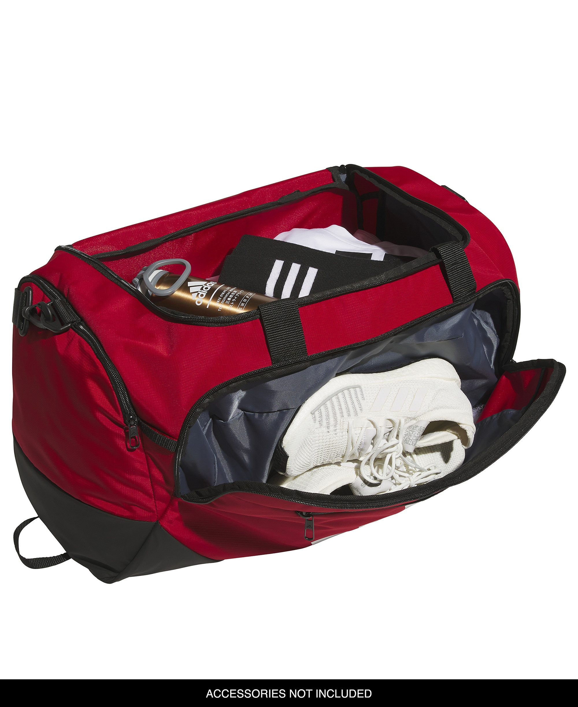 adidas Men's Medium Defender Logo Duffel Bag - Dark Red