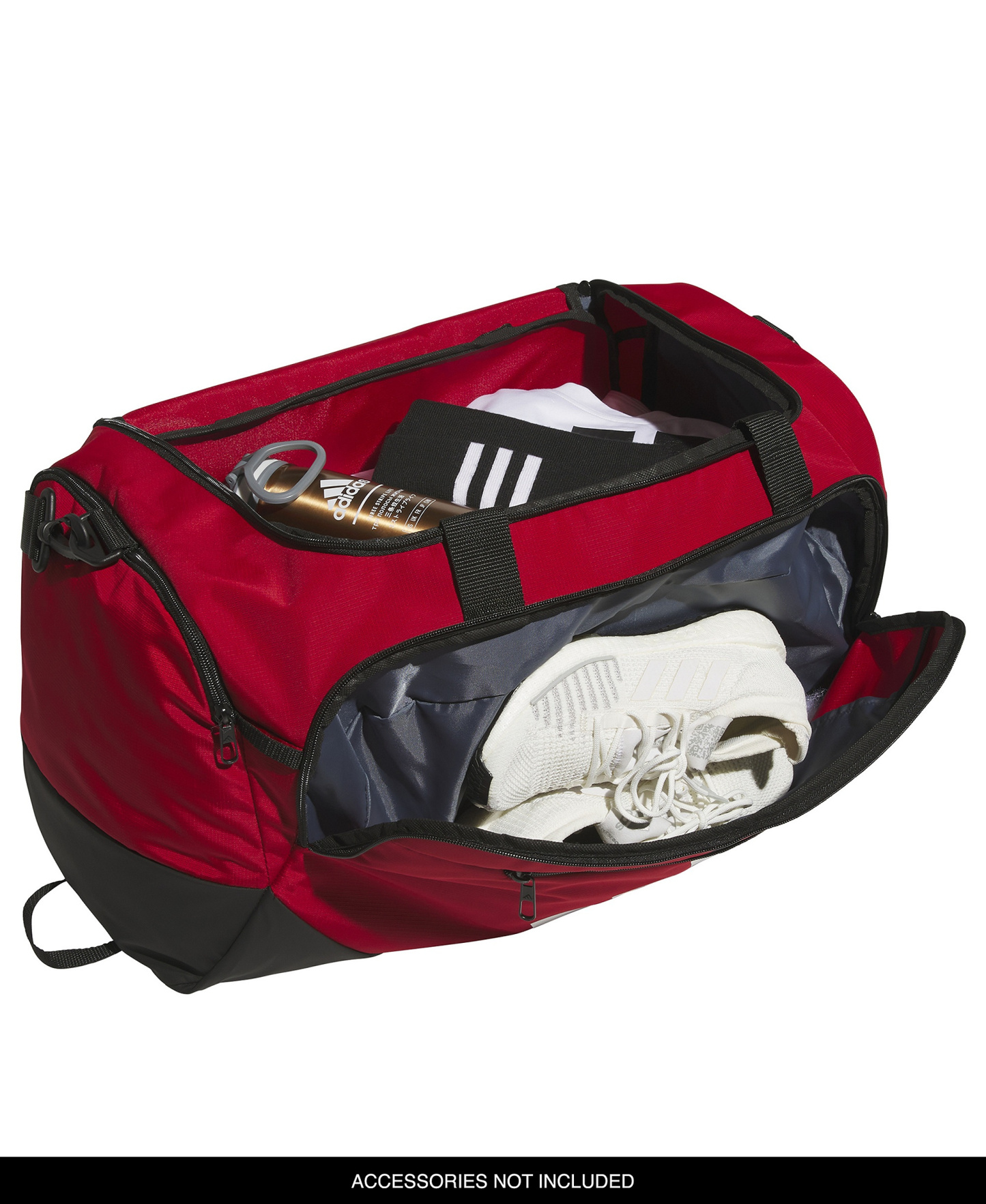 adidas Men's Medium Defender Logo Duffel Bag - Dark Red
