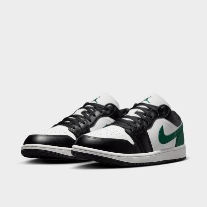 Men's Air Jordan Retro 1 Low Casual Shoes - Black/Gorge Green/Summit White - view 2