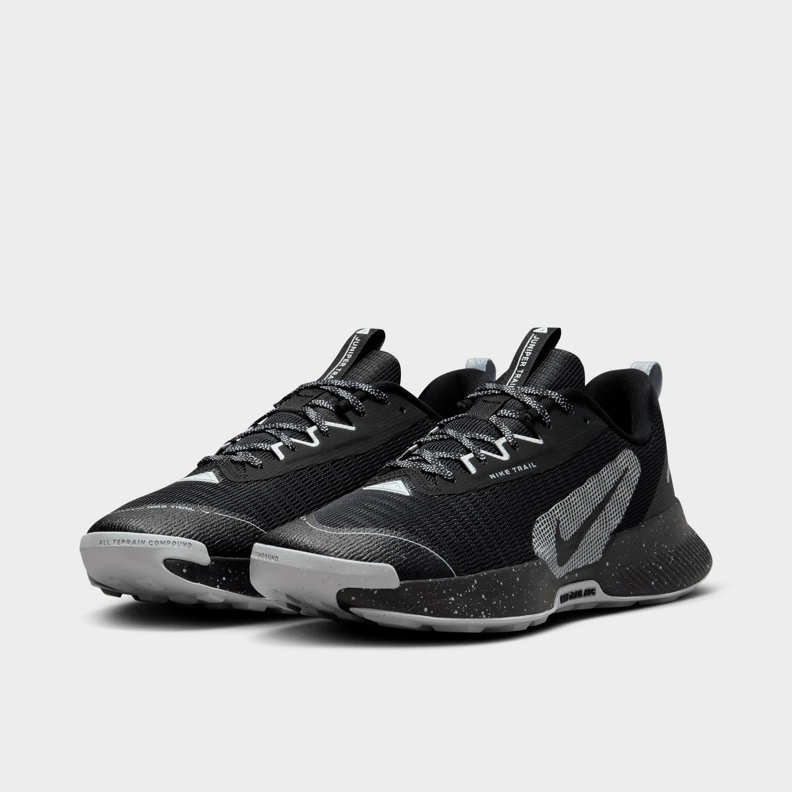 Men's Nike Juniper Trail 3 Trail Running Shoes - Black/Wolf Grey/Photon Dust/Black