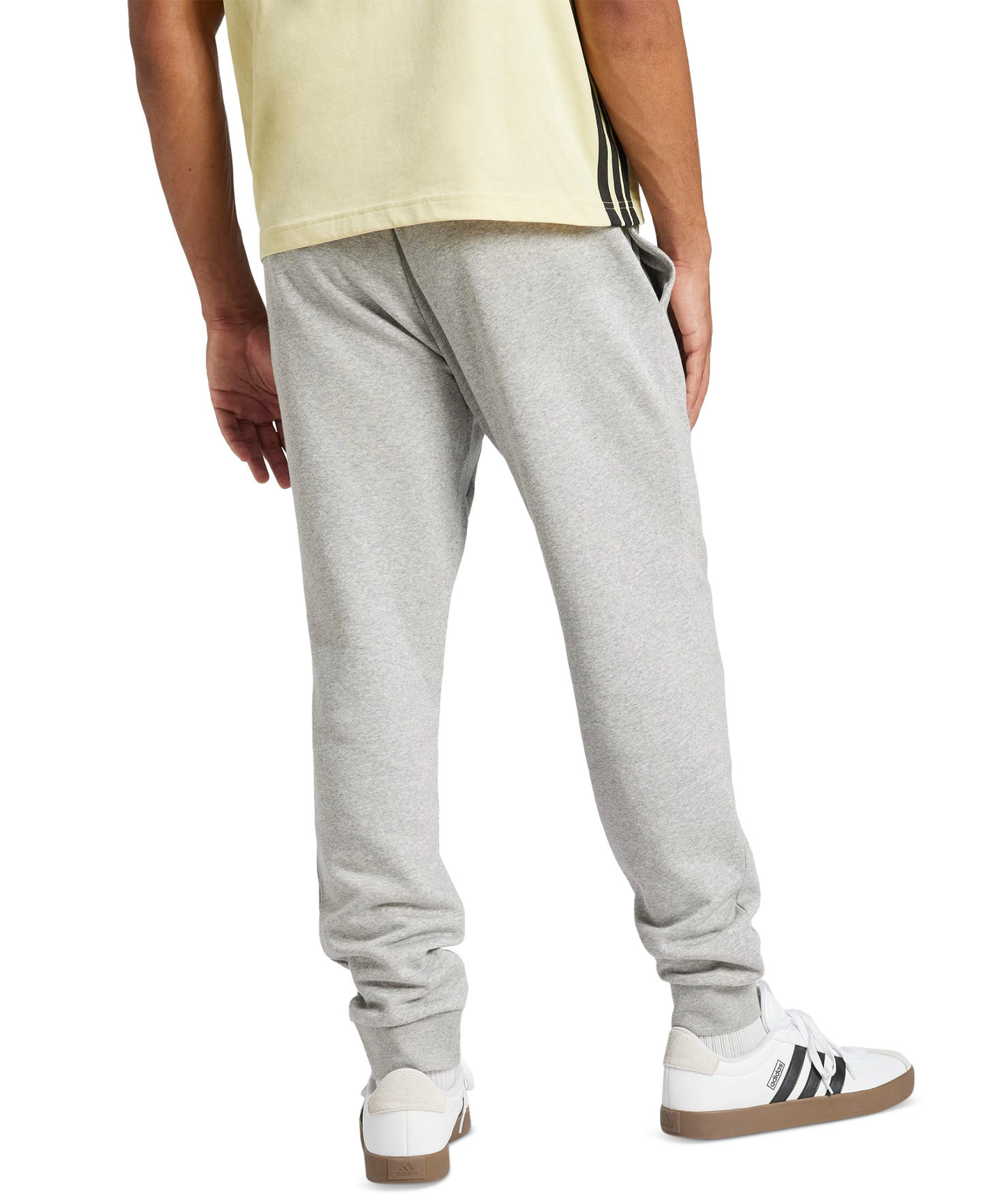 adidas Men's Essentials Feel Cozy Fleece Pants - Medium Gray Heather