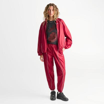 Women's Nithtke Sportswear Mid-Rise Repel Woven Pants - Tough Red/Sail/Sail