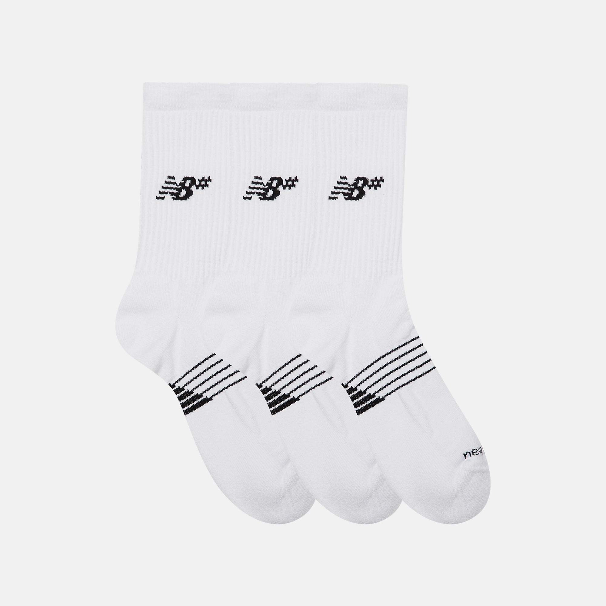 New Balance Active Numeric Crew Socks 3 Pack, AC0048UWT