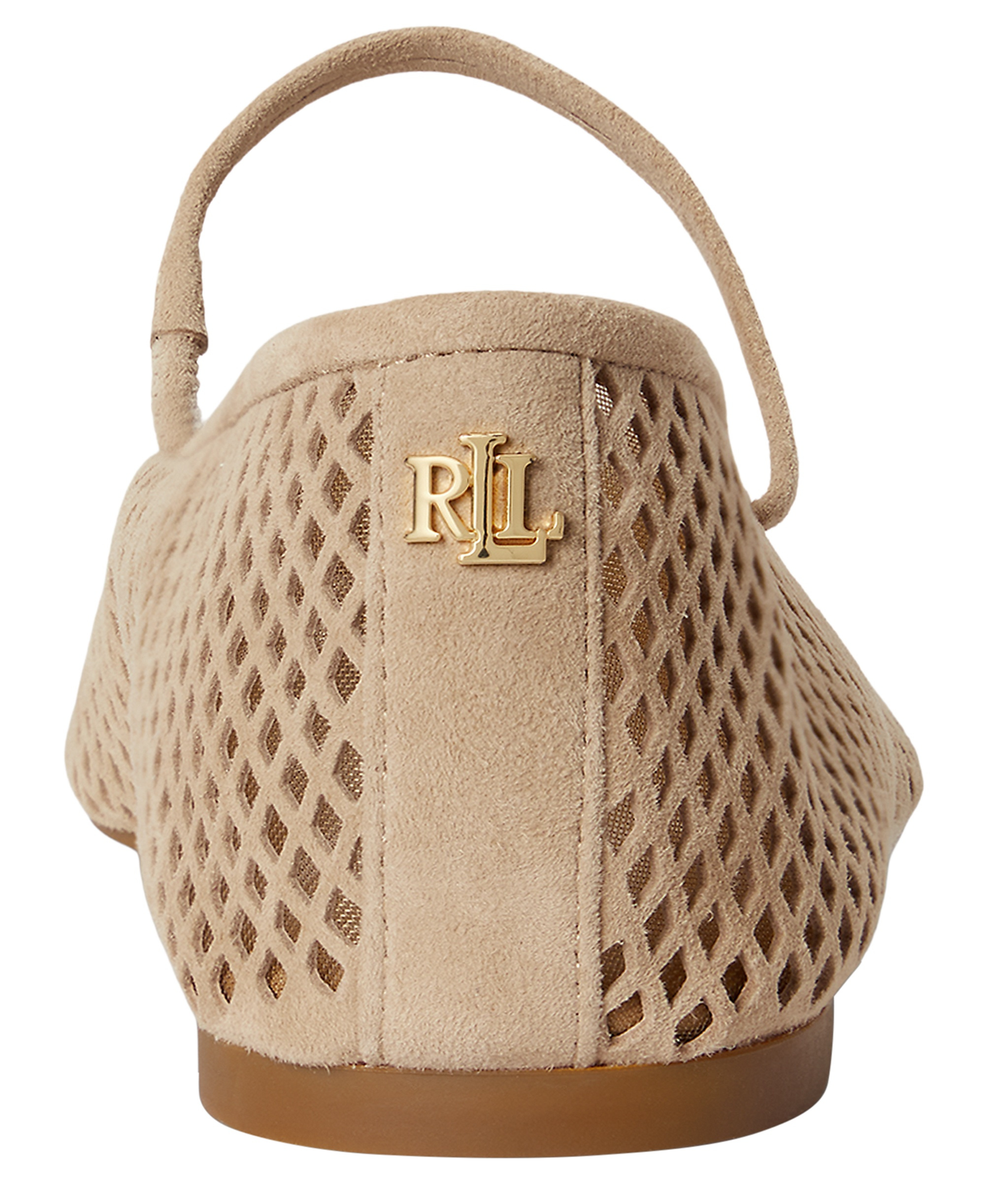 Lauren Ralph Lauren Women's Jayna Perforated Mary Jane Flats - Tan