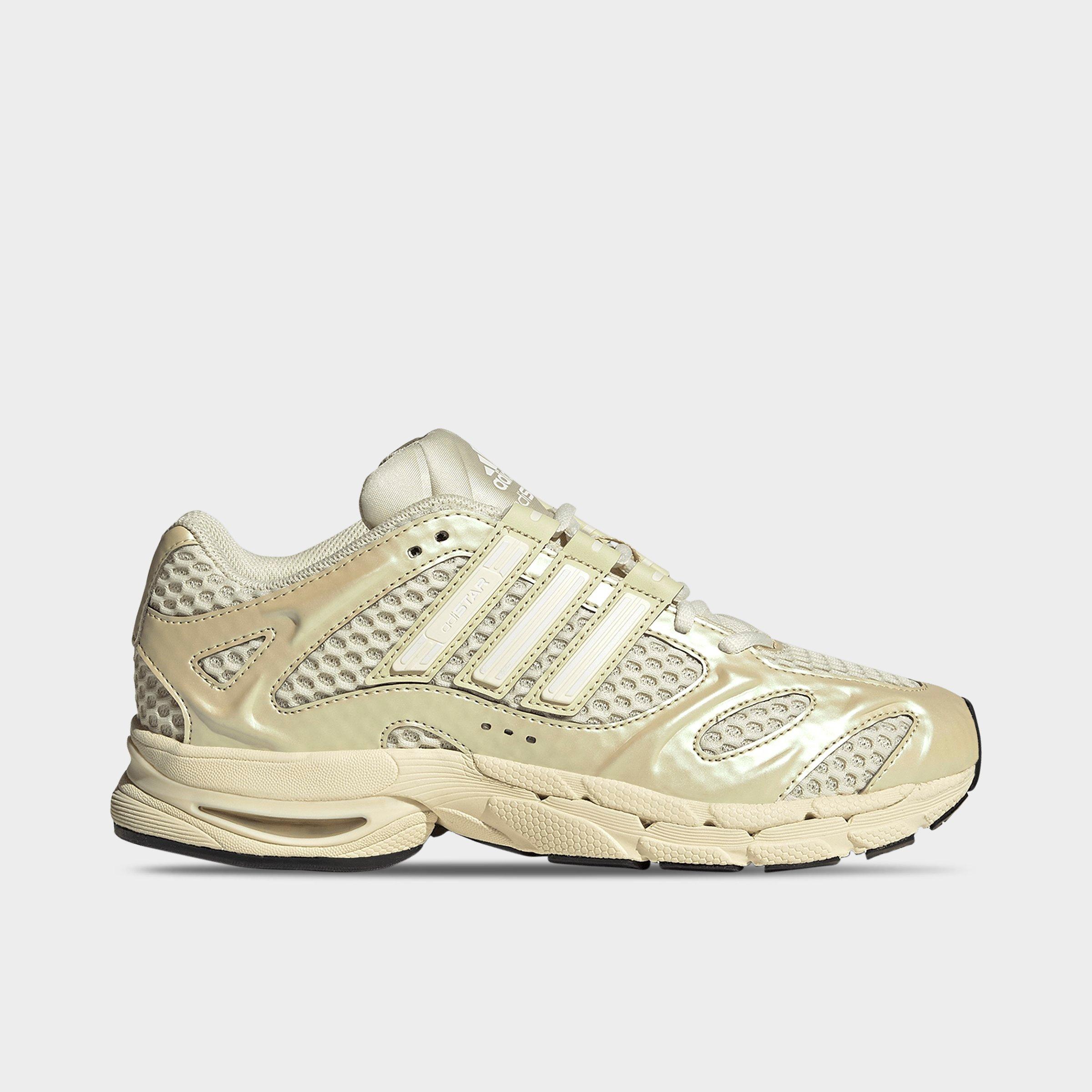 Women's adidas Originals Adistar MLD Casual Shoes - Warm Vanilla/Cream White/Dual Yellow - Left shoe facing left. Outside of the shoe.