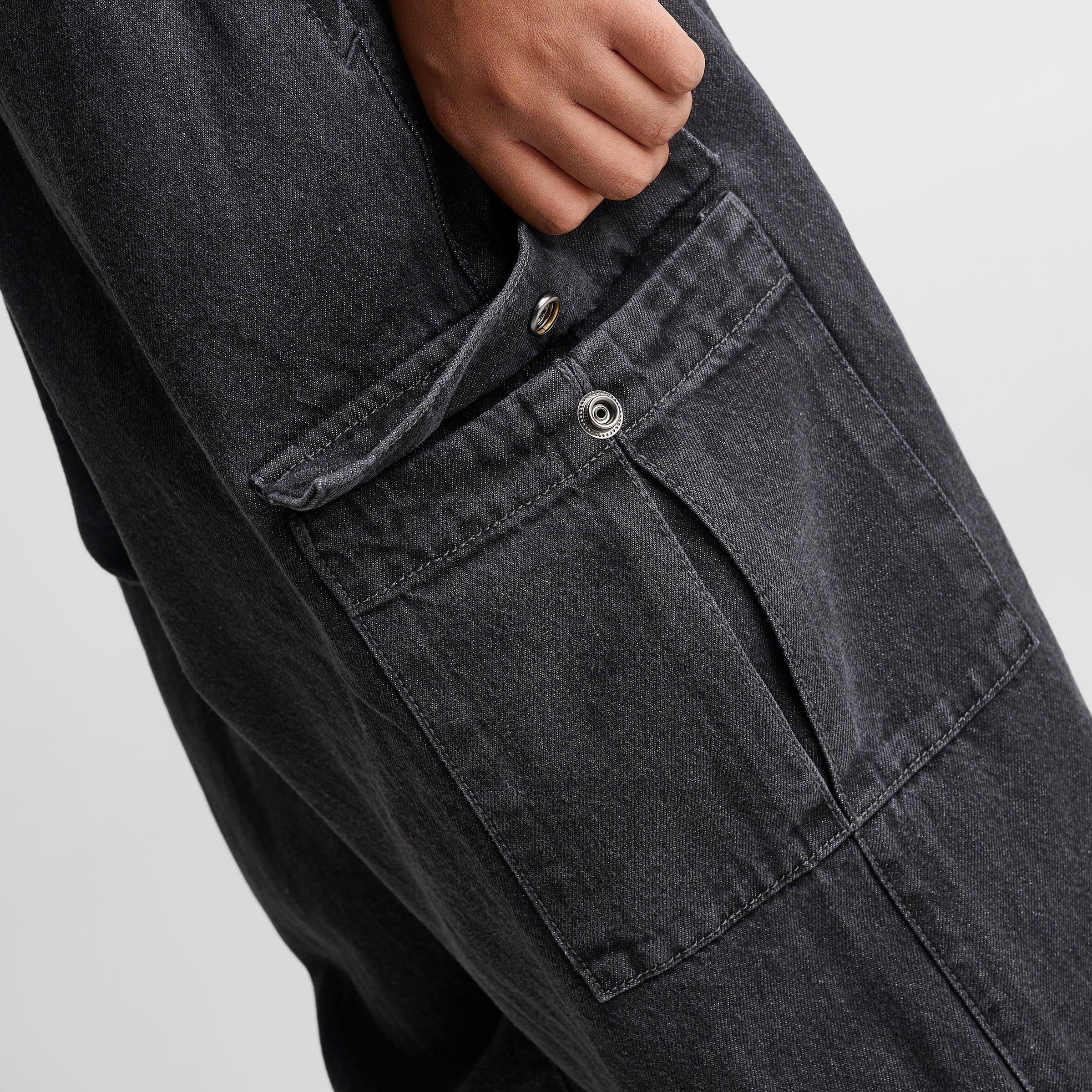 Big Kids' Nithtke Sportswear Collection Denim Cargo Pants - Black