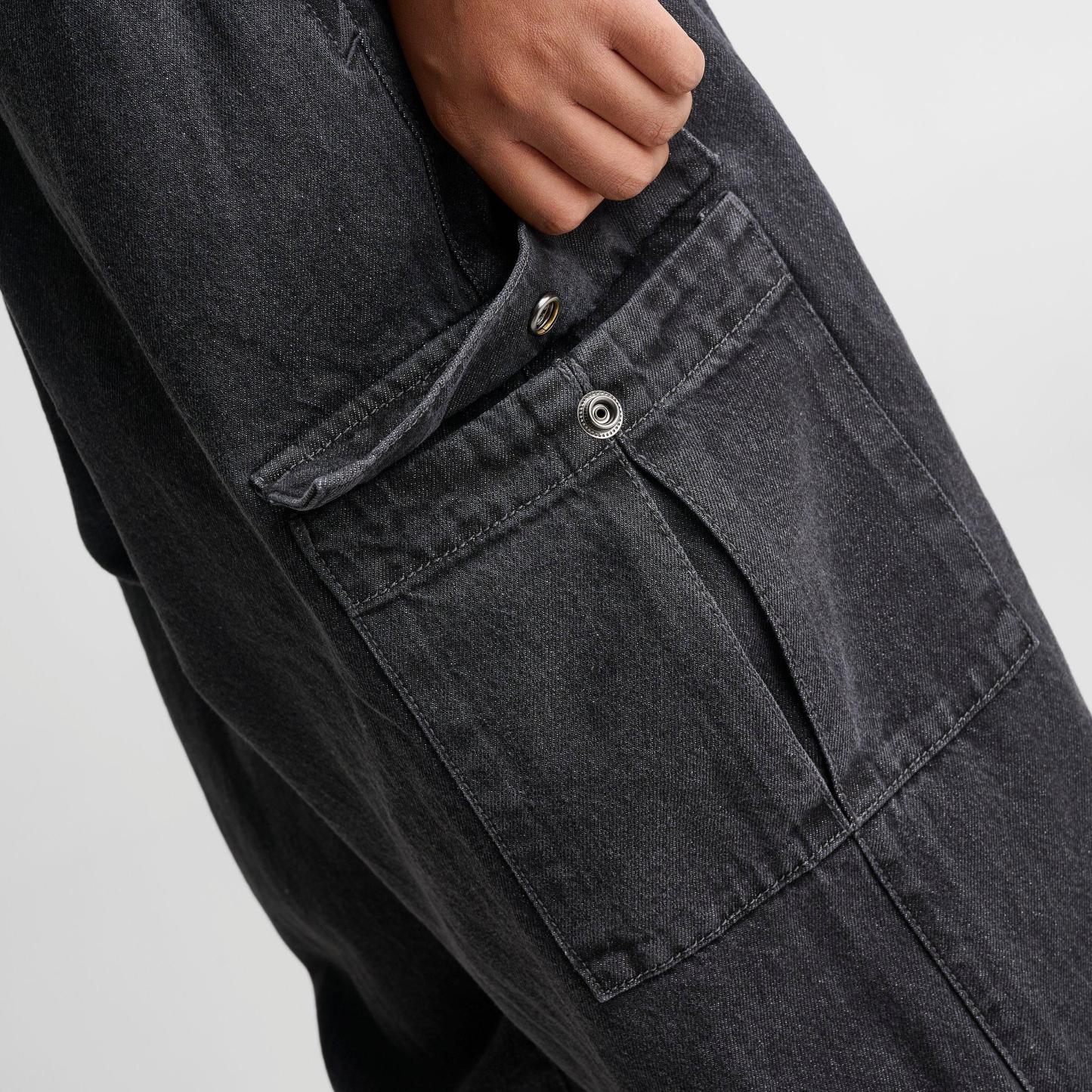 Big Kids' Nithtke Sportswear Collection Denim Cargo Pants - Black