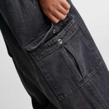 Big Kids' Nithtke Sportswear Collection Denim Cargo Pants - Black